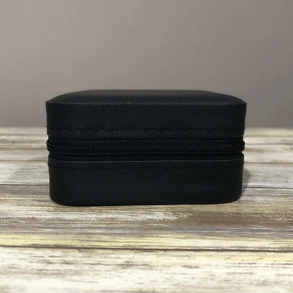 Small Black Zip Top Jewelry Box